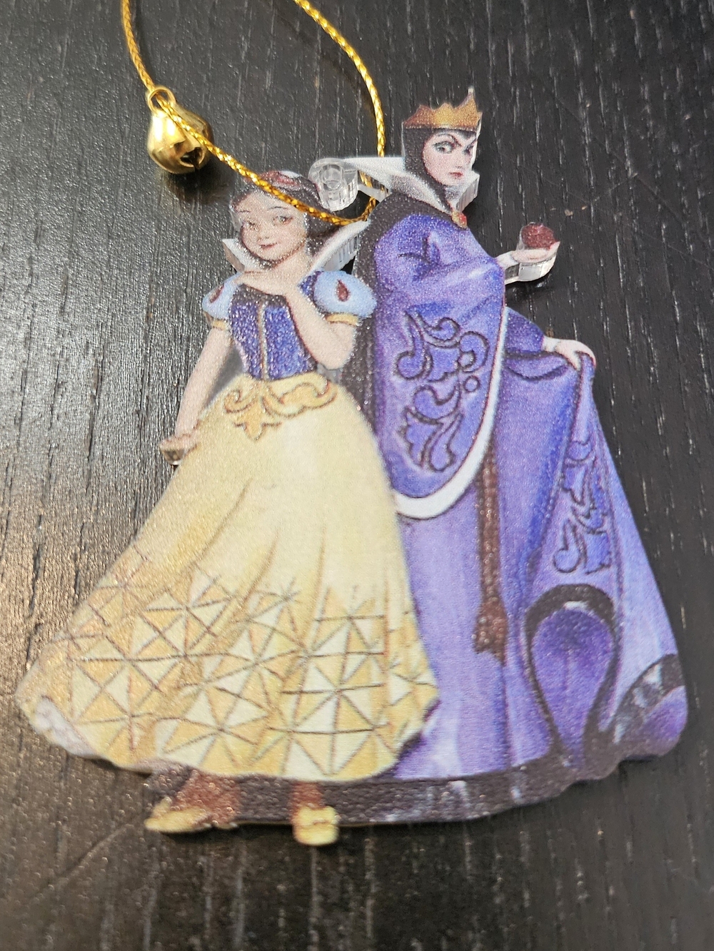 Princess Duo Ornament - Yellow & Purple Dress Charm